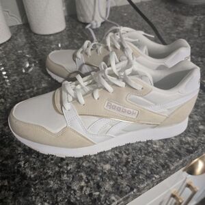 Reebok Women's Cream and White Sneakers